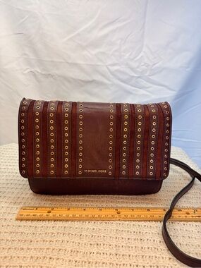 Michael Kors Burgundy Leather Crossbody
